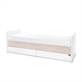 Letto MAXI PLUS NEW white+light oak /letto per adolescenti/